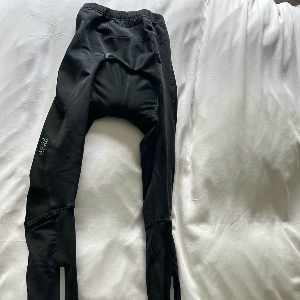 Gore Windstopper Soft Shell Black Cycling Tights, Bike Wear, Size extra small